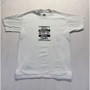 Vintage Center Star T Shirt Mens Large White Still Perfect After All These Years